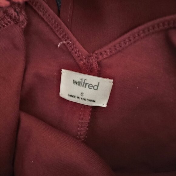 WILFRED Talmont Burgundy Chiffon Layered Bodysuit S - Picture 6 of 7
